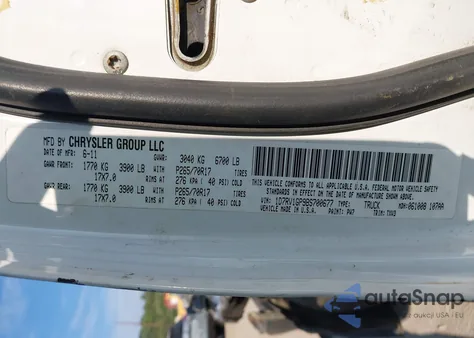 2011 Ram Ram 1500 St from USA, damaged, VIN 1D7RV1GP9BS700677